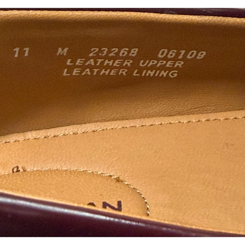 Bostonian Longford Tassel Loafers Burgundy Leather 11M New - Picture 8 of 12